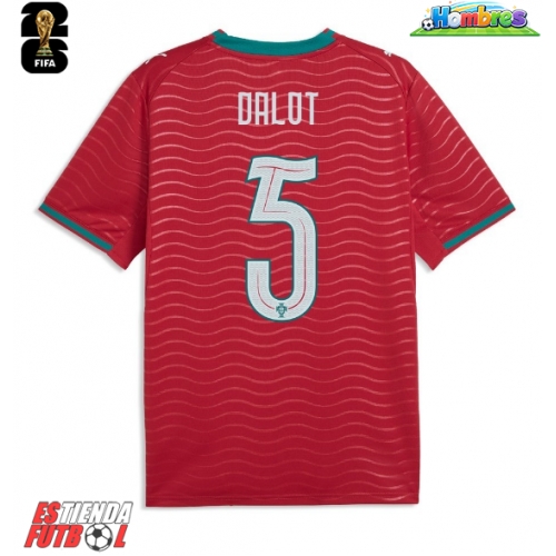 Portugal Diogo Dalot #5 Primera Equipación Mundial 2026 Manga Corta